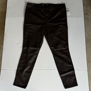 Kut from the Kloth Faux Leather Skinny Jeans - Dark Brown